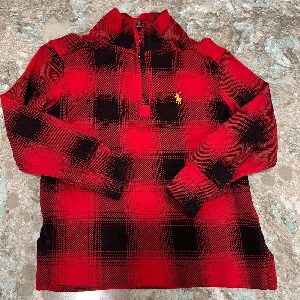 Polo Ralph Lauren Zip Collar Plaid Shirt 2T